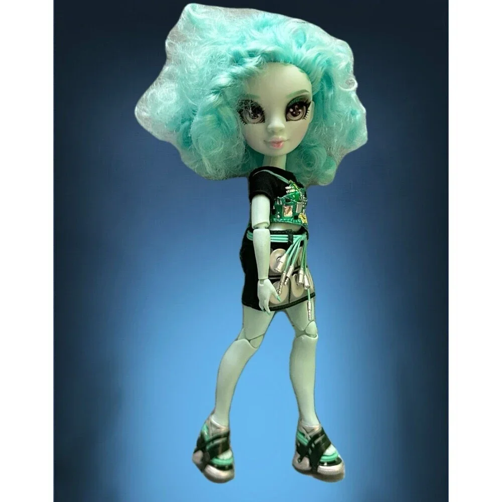 Rainbow High Berrie Aqua Curly-Hair Fashion Doll with Speaker Skirt